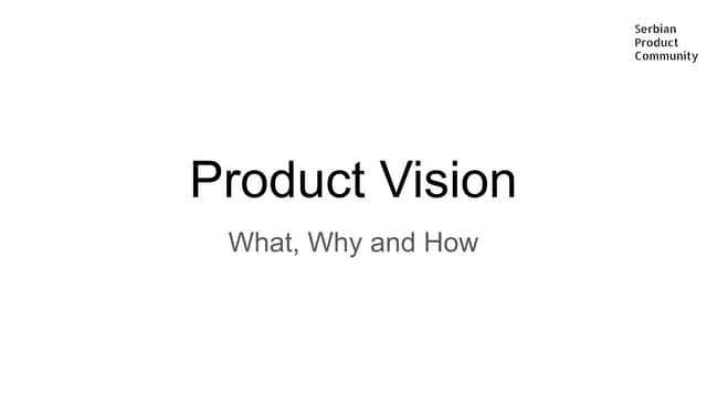 Product vision workshop