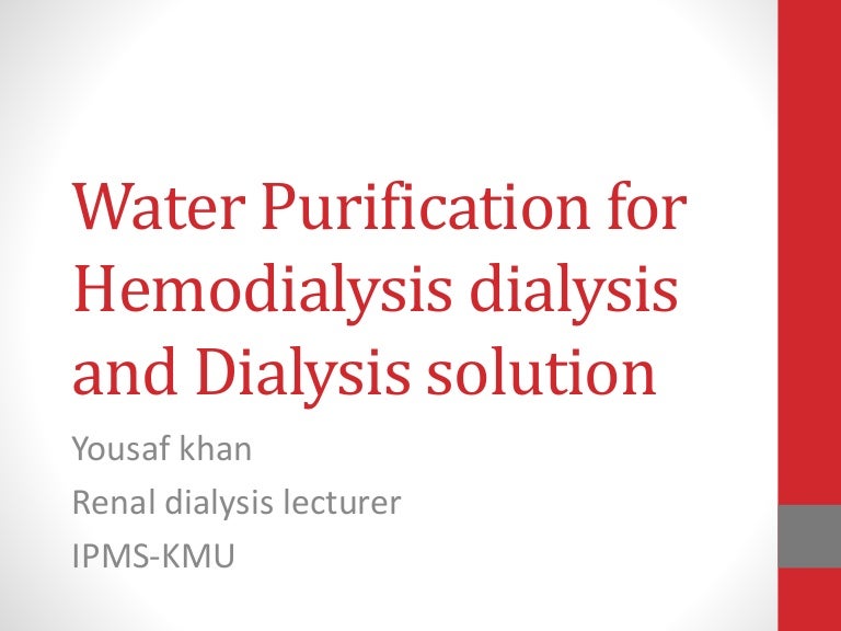 Product water and hemodialysis dialysis solution
