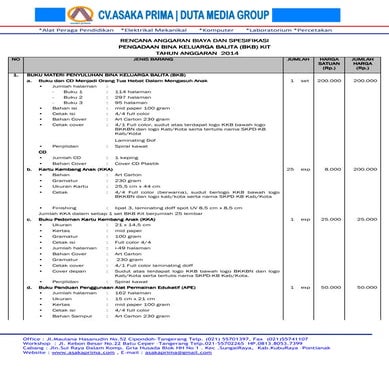 Produksi bkb kit dak bkkbn 2015