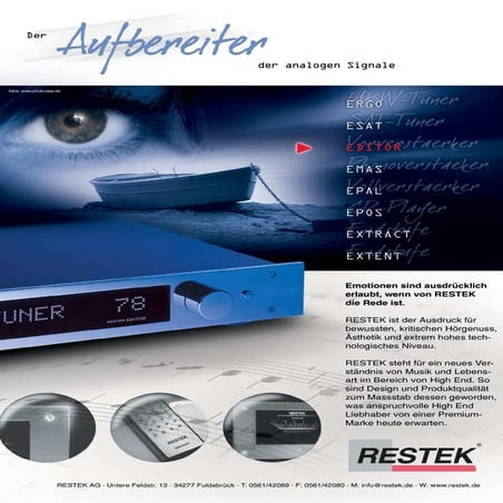 Produktblatt RESTEK EDITOR Vorverstärker | PDF