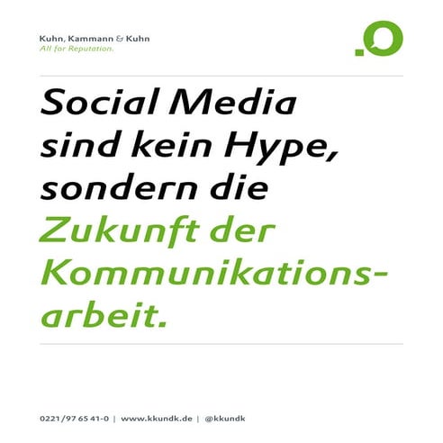 KKundK Produktbroschüre Social Media Relations