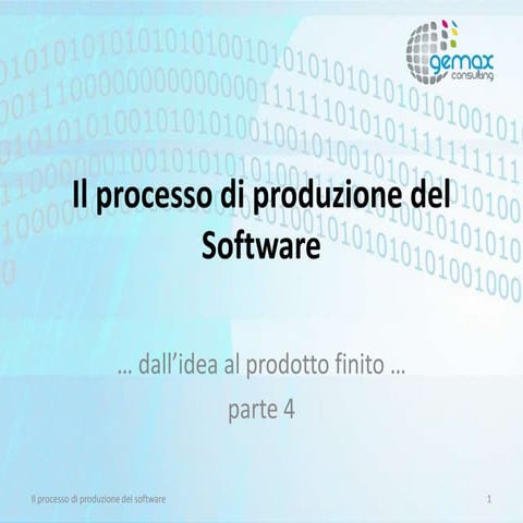 Produzione software - La configurazione