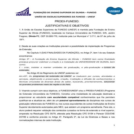 Proex letras 1º modulo