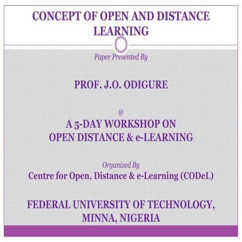 Prof. odigure's presentation