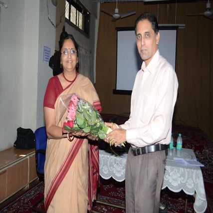 Prof. Vibhuti Patel as a chief guest at CAG office to speak on gender budgeting at pratishtha bhavan 4 3-2015