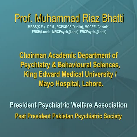 Prof Riaz Ahmed