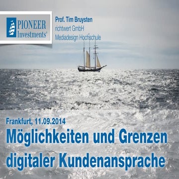 Prof Bruysten - Vortrag bei Pioneer Investments im Steigenberger in Frankfurt...