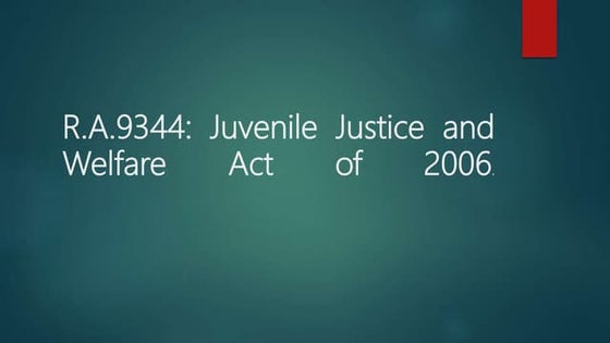 juvenile justice system | PPT