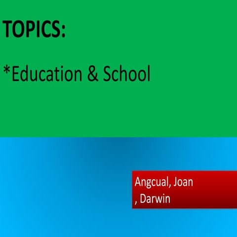 Prof ed11 - education and school