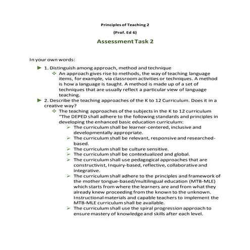 Teaching Approaches and Methods | PPTX