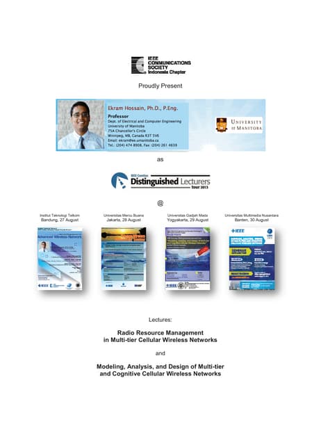 Prof Ekram Hossain on DLT 2013 in Indonesia