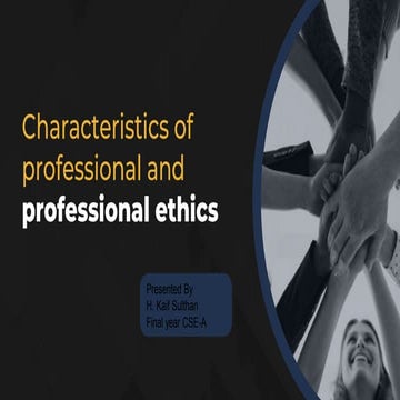 Characteristics of professional in professional ethics