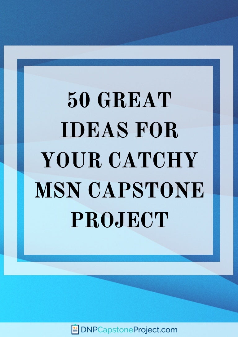 Nursing capstone goals image