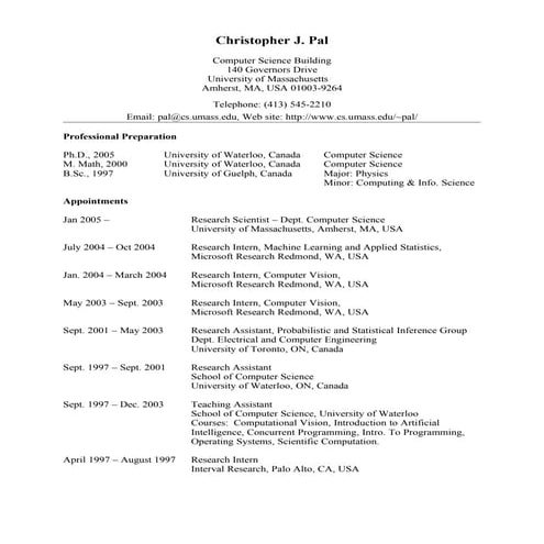 Professional Service and Activities