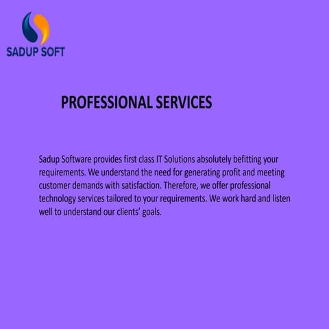 Professional services