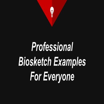  Professional Biosketch Examples For Everyone