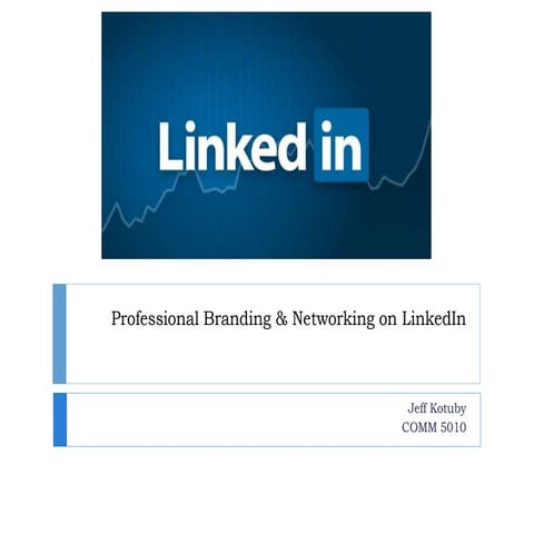 Professional branding &amp; networking on linked in