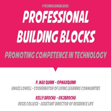 Professional Building Blocks: Promoting Competence in Technology