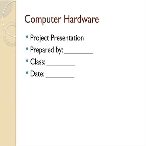 Computer hardware | PPTX