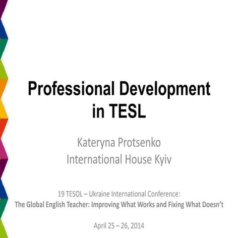 Professional development in TESL