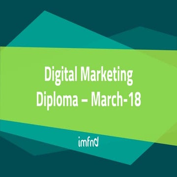 Professional digital marketing diploma evening march