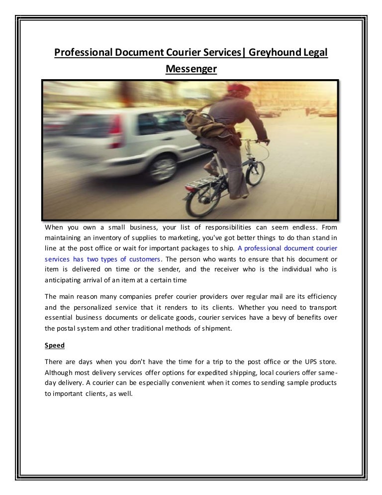 same day bike courier service