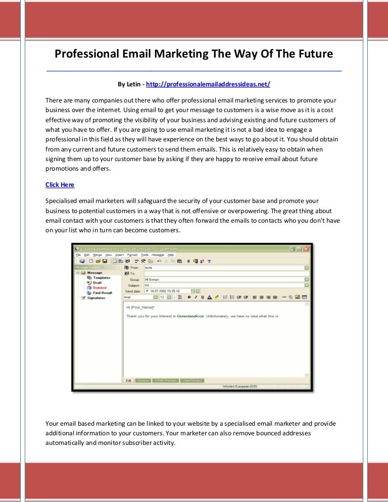 Professional Email Address Ideas