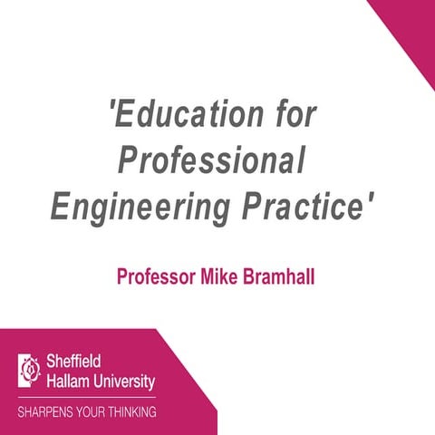 Professional engineering practice professor mike bramhall