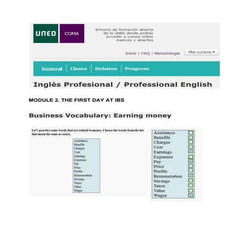 Professional English. Module 2. Exercises