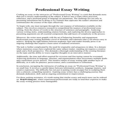 Professional Essay Writing. How To Write an Essay - Essay Tips: 7 Tips on Wri...