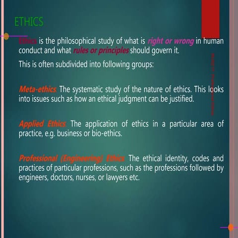 Professional ethic's