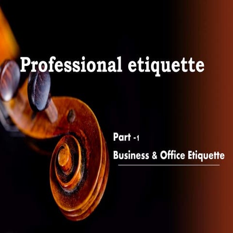 Professional etiquette