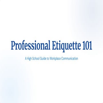 Professional Etiquette | PPTX