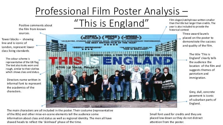 Professional Film Poster Analysis This Is England