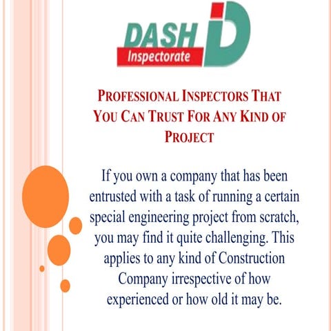 Professional inspectors that you can trust for any