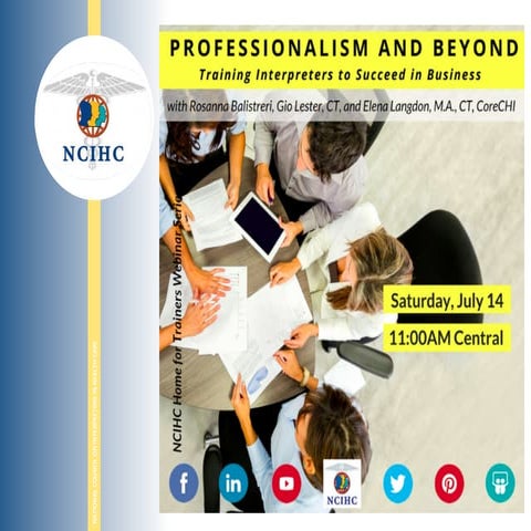 Professionalism and Beyond: Training Interpreters to Succeed in Business