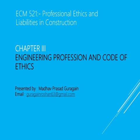 Professionalism and code of ethics