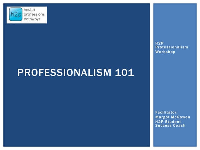 Training on professionalism in the workplace | PPTX