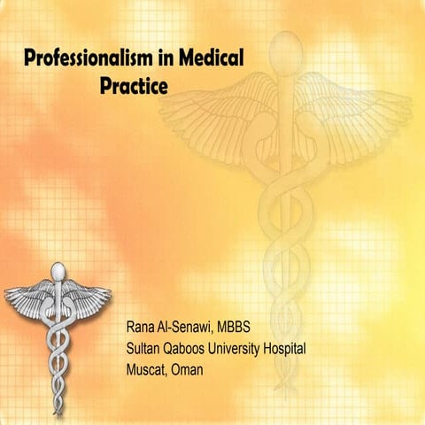 Professionalism in medical practice 