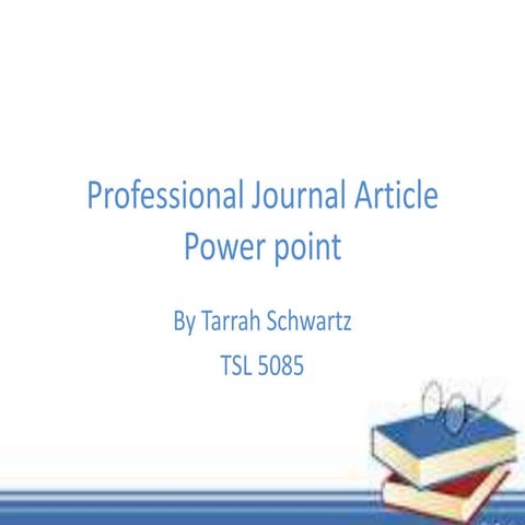 Professional journal article power point
