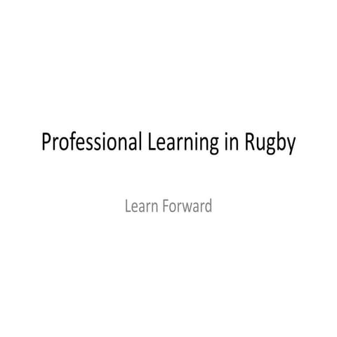 Professional Learning in Rugby