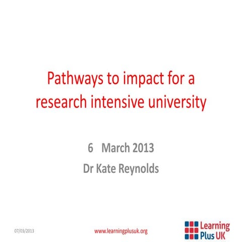 Professional learning pathways to imact