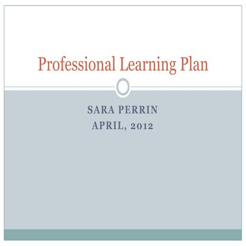 Professional Learning Plan