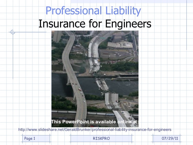 Professional liability insurance for engineers