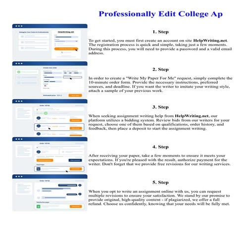 Professionally Edit College Ap. Online assignment writing service.