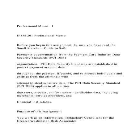 Professional Memo   1  IFSM 201 Professional Memo .docx