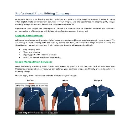 Professional photo editing company