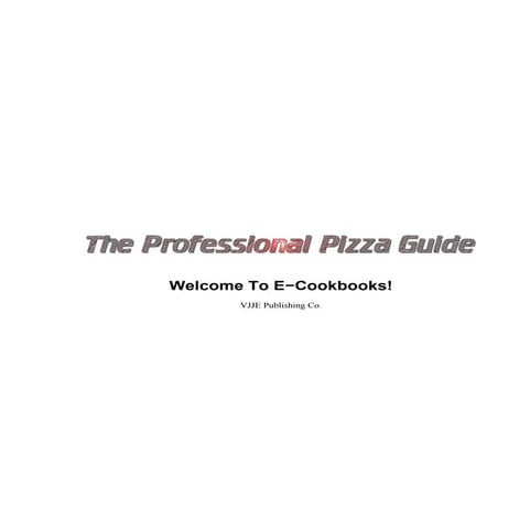 Professional pizza guide | PDF