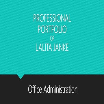 Lalita Janke Employability Skill Portfolio Presentation