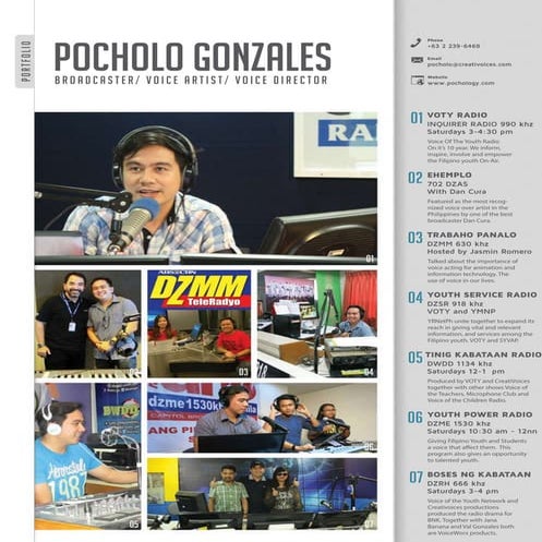 Professional portfolio pocholo gonzales 3 radio broadcaster